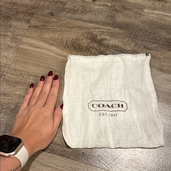 Lightly used smaller Coach White Logo Dust Bag - Picture 3 of 5